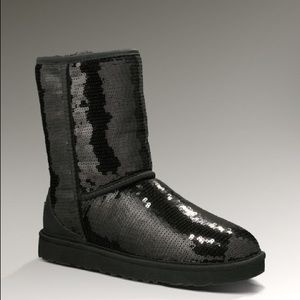 Black sparkle UGG boots 8.5